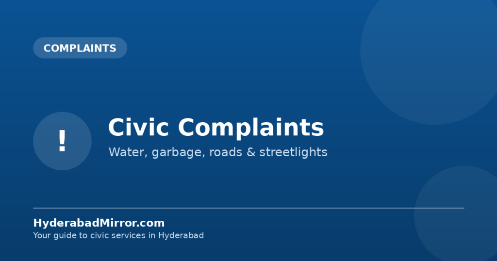 how to file a civic complaint in hyderabad